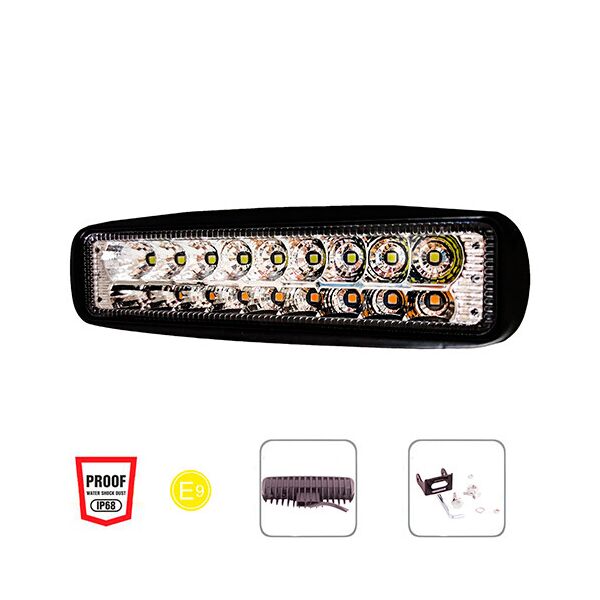 

Фара рабочего света Pulso WLP-18RT5 SPOT 6Led*3W (195*47*62)/10-30V/18W/6000K