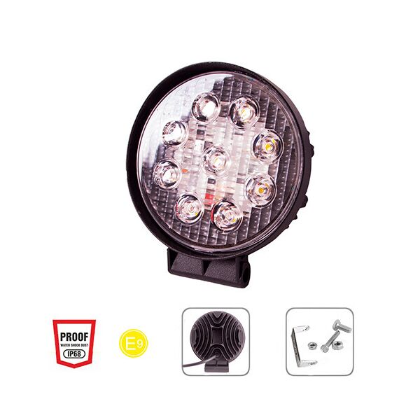 

Фара рабочего света Pulso WLP-27R1F5 FLOOD 9Led*3W (114*50)/10-30V/27W/6000K