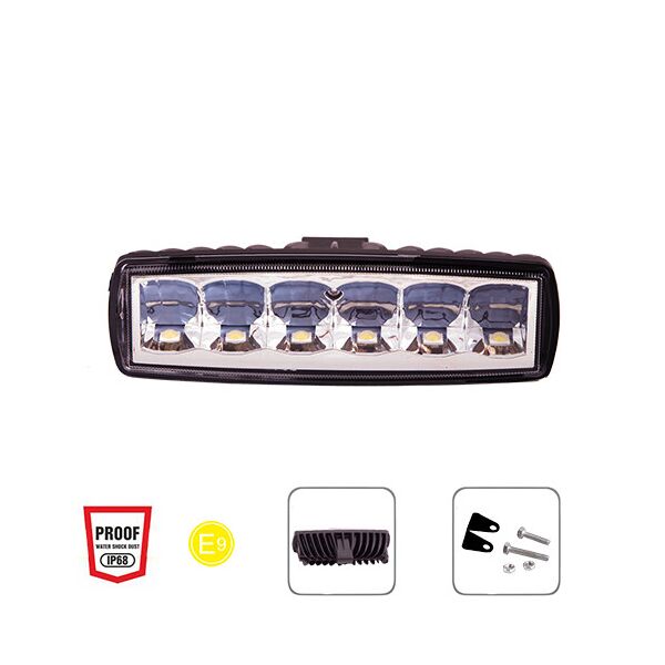 

Фара рабочего света Pulso WLP-18RT3 SPOT 6Led*3W (148*47*45)/10-30V/18W/6000K