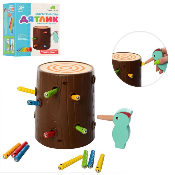 

Магнитная Игра MD 2751 пенек, птичка, гусеницы