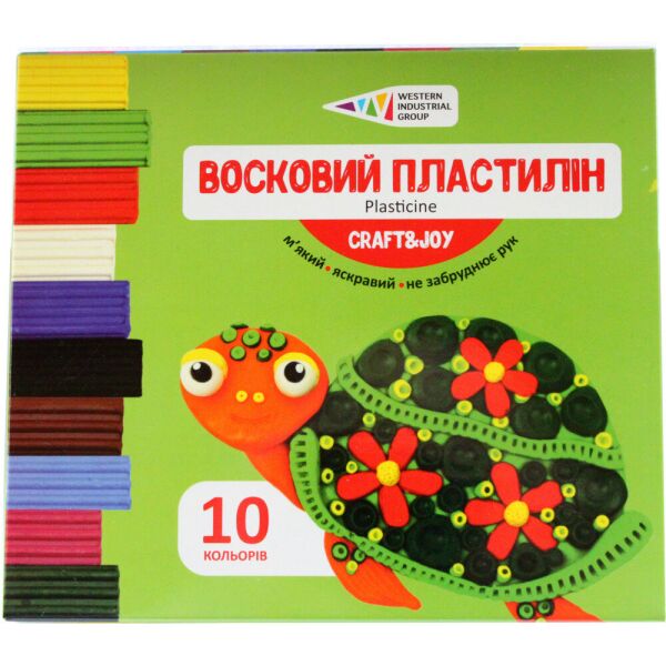 

Пластилин восковый 10 цветов 120г(331016)