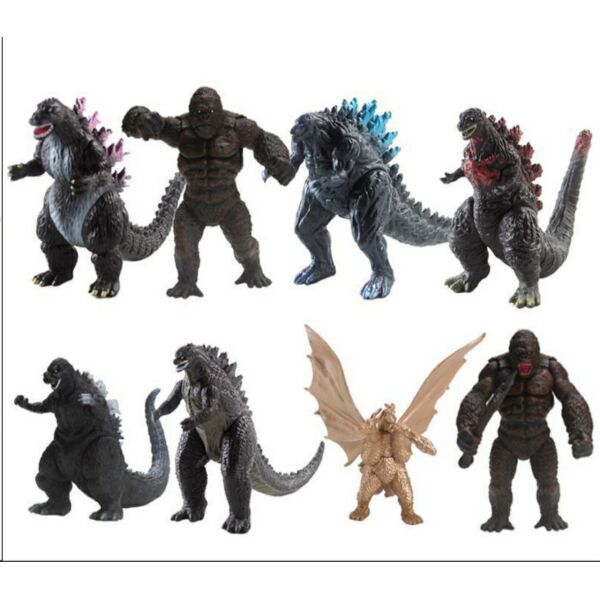 

ГОДЗИЛЫ КИНГ-КОНГ 8 ШТ/ сет с Золотой годзиллой