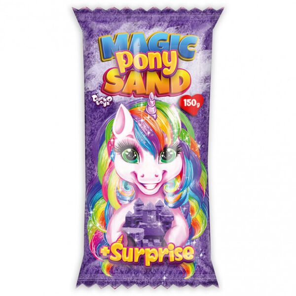 

Кинетический песок "Magic Pony Sand" Danko Toys MPS-01 рус, 150 г (Фиолетовый)