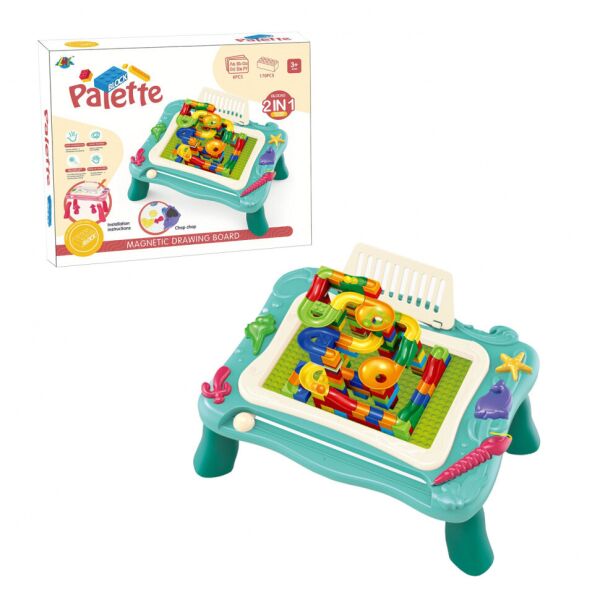 

Игровой столик 2 в 1 LIHAOLONG 669-2 с конструктором (Бирюзовый)