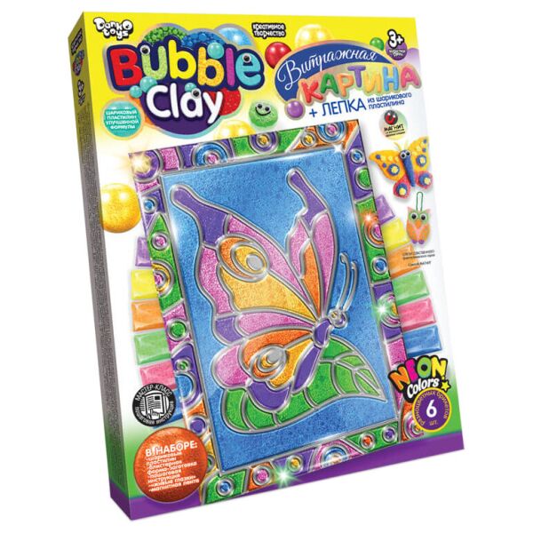 

Набор креативного творчества "Bubble Clay" Danko Toys BBC-02 витражная картина (Бабочка)