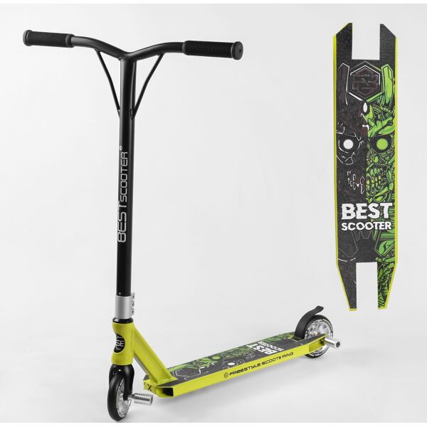 

Самокат трюковый Best Scooter HIC-система, с пеги 57870 Black-Yellow (57870)