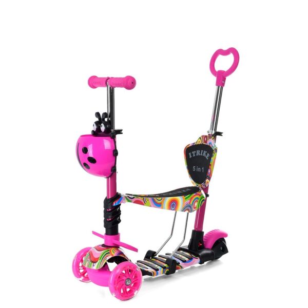 

Самокат 5 в 1 iTrike JR 3-058-I-WP18 Pink (JR 3-058-I)