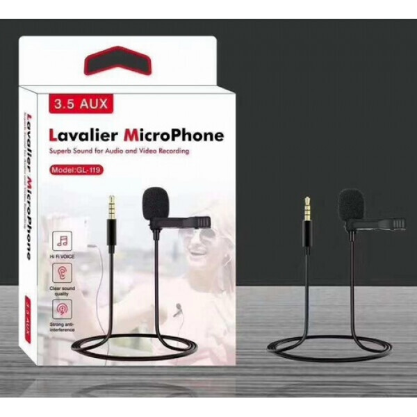 

Микрофон петличка для смартфона lavalier GL-119 3.5 AUX
