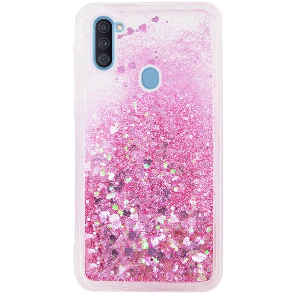 

TPU чехол Liquid hearts для Samsung Galaxy M11 (Розовый) (100083288)