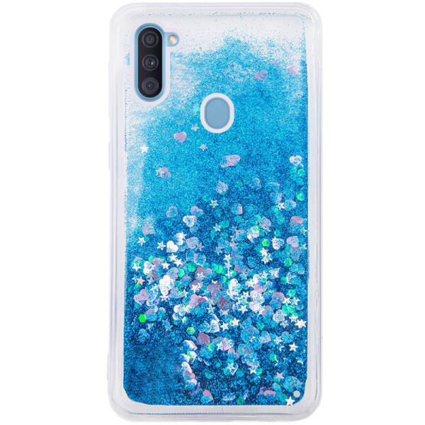 

TPU чехол Liquid hearts для Samsung Galaxy M11 (Голубой) (100083287)