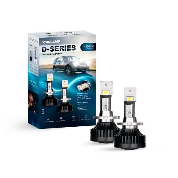 

Светодиодные автолампы D2S(R) Carlamp D-Series Led вместо ксенона 4200LM 6000K