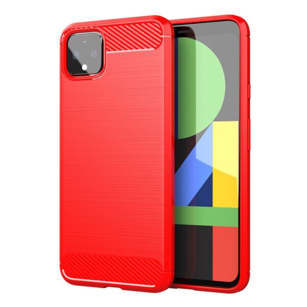 

Чехол Lenuo Carbon Fiber для Google Pixel 4 XL Красный