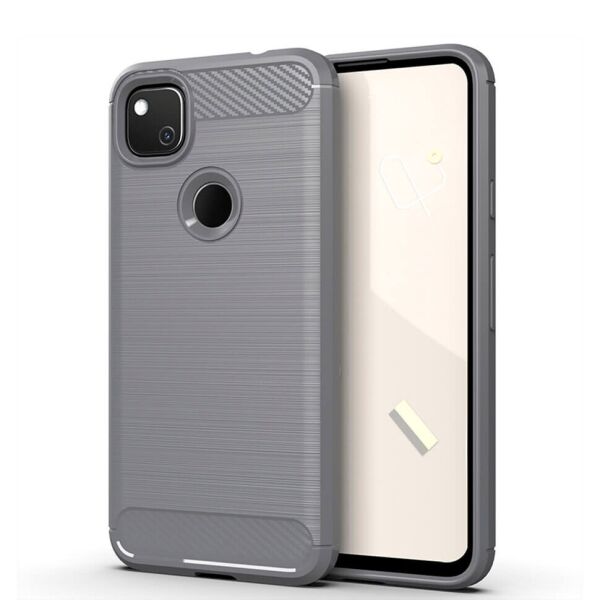

Чехол Lenuo Carbon Fiber для Google Pixel 4 Серый