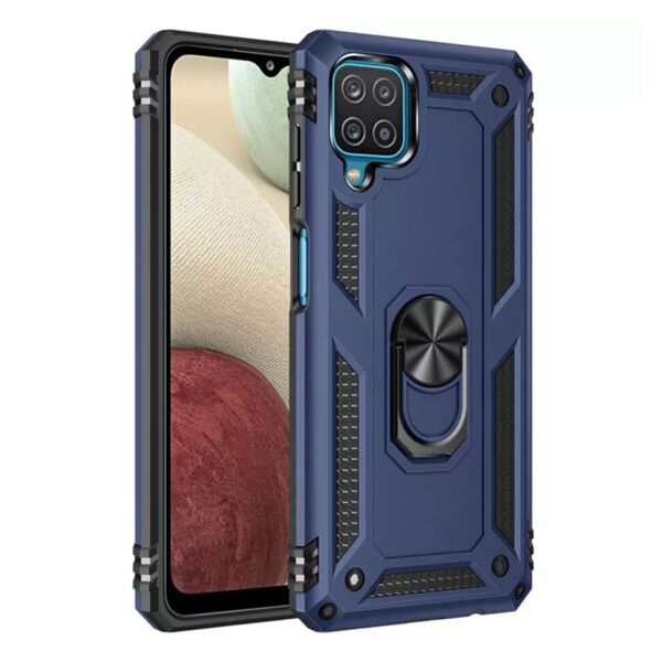 

Ударопрочный чехол Shell Ring для Samsung Galaxy A12 A125F Navy Blue