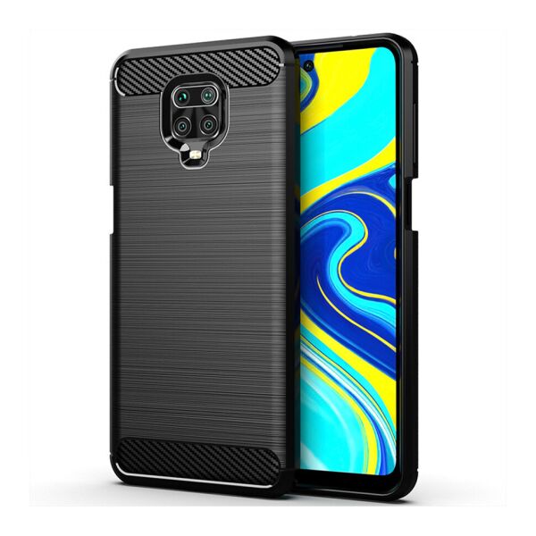 

Чехол Lenuo Carbon Fiber для Redmi Note 9 Pro Black