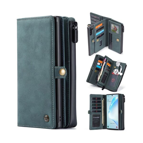 

Чехол-кошелек CaseMe Vintage для Samsung Galaxy Note 10 Blue