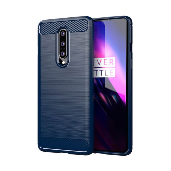 

Чехол Lenuo Carbon Fiber для OnePlus 8 Navy Blue