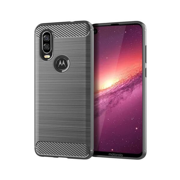 

Чехол Lenuo Carbon Fiber для Motorola One Vision Gray
