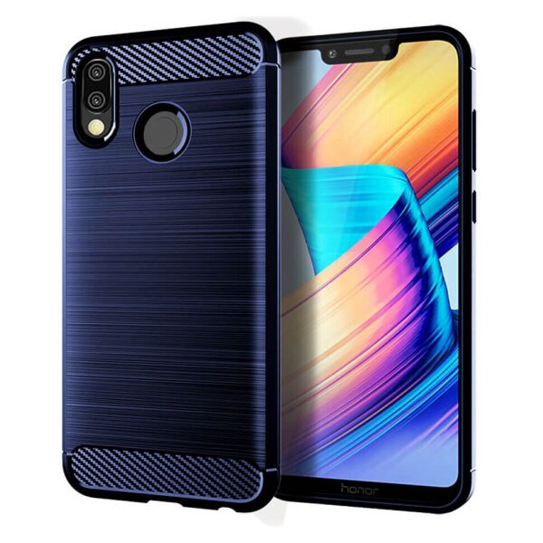 

Чехол Lenuo Carbon Fiber для Honor Play Navy Blue