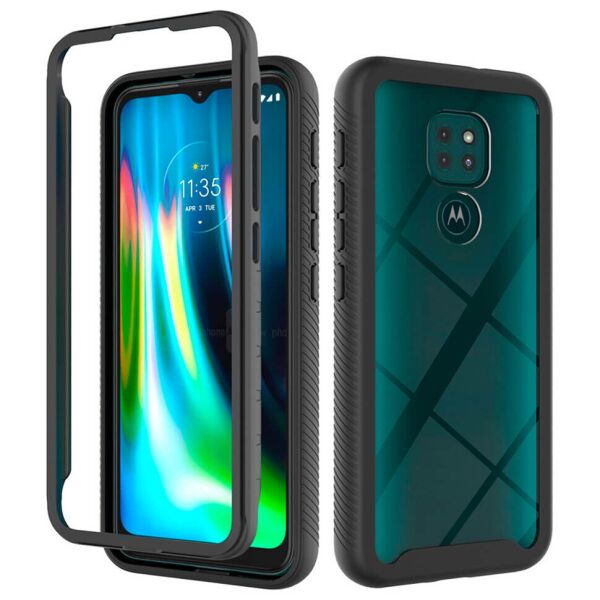 

Противоударный чехол для Motorola E7 Plus Black / Transparent