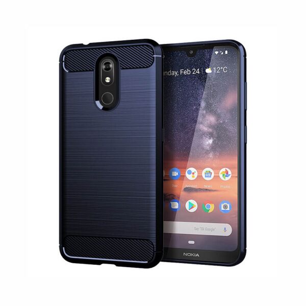 

Накладка Lenuo Carbon Fiber для Nokia 3.2 Navy Blue