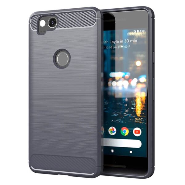 

Чехол Lenuo Carbon Fiber для Google Pixel 2 Gray