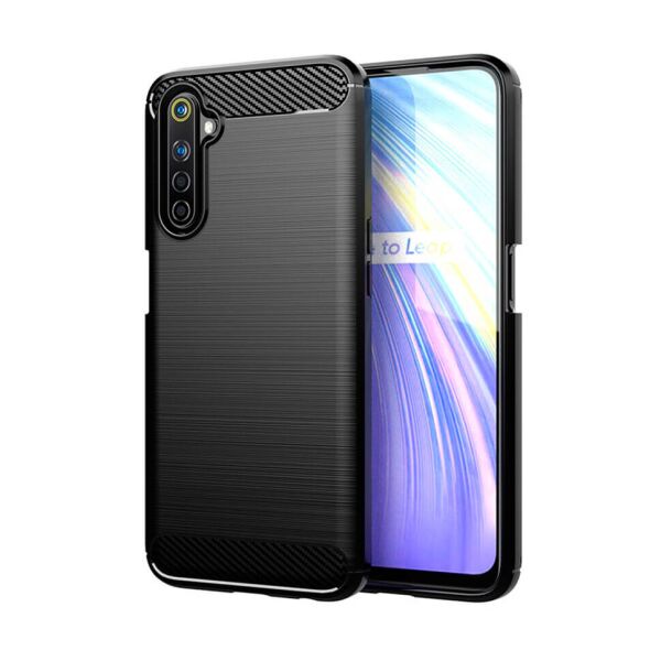 

Чехол Lenuo Carbon Fiber для Realme 6 Black