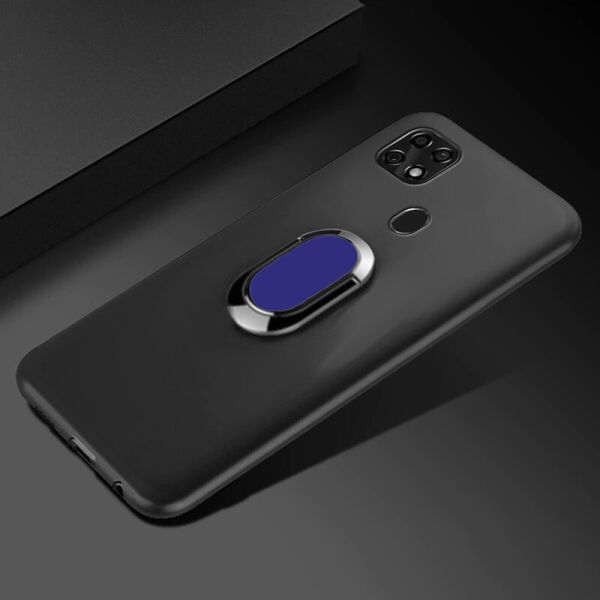 

Чехол Shell Mate с кольцом для ZTE Blade 20 Smart V1050 Black / Синее Кольцо