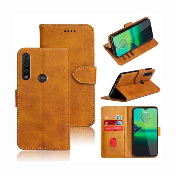 

Чехол-книжка EcoCase Skin Series для Motorola Moto G8 Plus Yellowish Brown