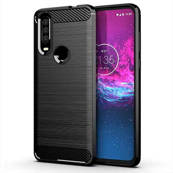 

Чехол Lenuo Carbon Fiber для Motorola One Action Black