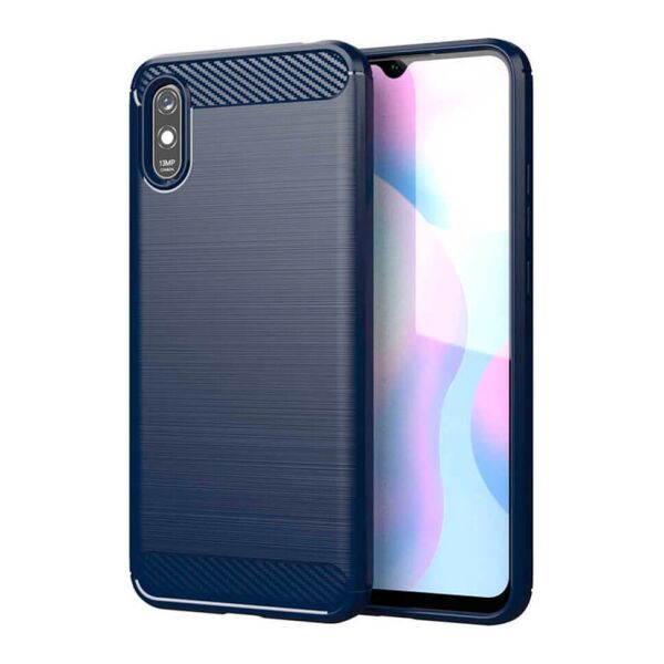 

Чехол Lenuo Carbon Fiber для Redmi 9A Navy Blue