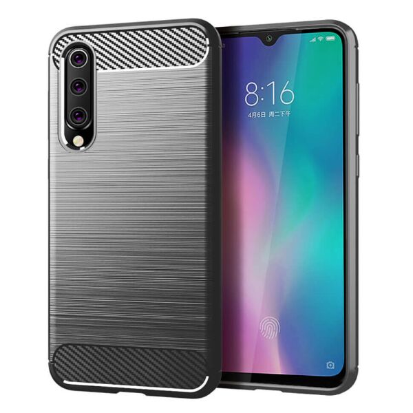 

Чехол Lenuo Carbon Fiber для Xiaomi Mi 9 SE Gray