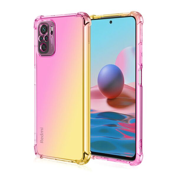 

Чехол Idewei Corner AirBag для Poco F3 Pink / Yellow Gradient