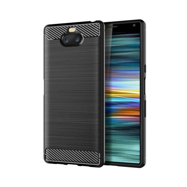 

Чехол Lenuo Carbon Fiber для Sony Xperia 20 Black