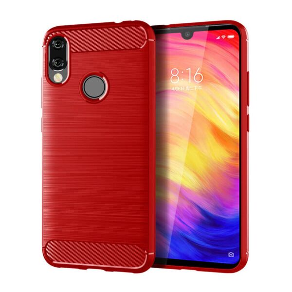 

Чехол Lenuo Carbon Fiber для Huawei Y7 2019 Red