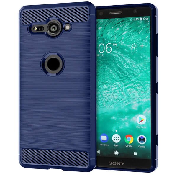 

Накладка Lenuo Carbon Fiber для Sony Xperia XZ2 Compact H8324 Navy Blue