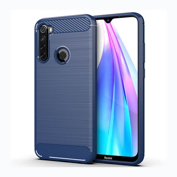 

Чехол Lenuo Carbon Fiber для Redmi Note 8T Blue