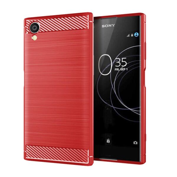 

Чехол Lenuo Carbon Fiber для Sony Xperia XA1 Ultra G3212 Red