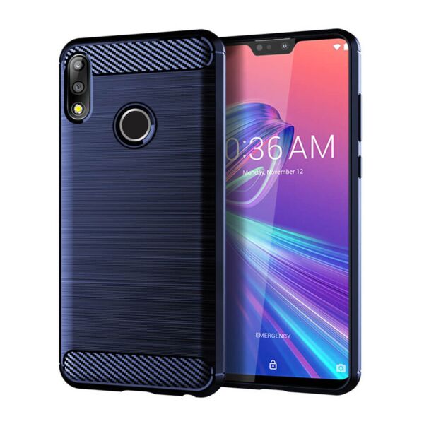 

Чехол Lenuo Carbon Fiber для Asus ZenFone Max Pro M2 (ZB631KL) Navy Blue