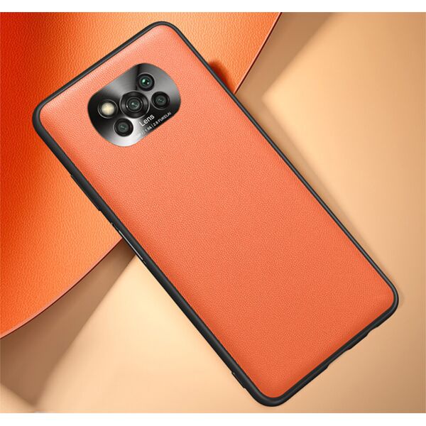 

Чехол Lenuo Metal Lens Series для Poco X3 NFC / X3 Pro Orange