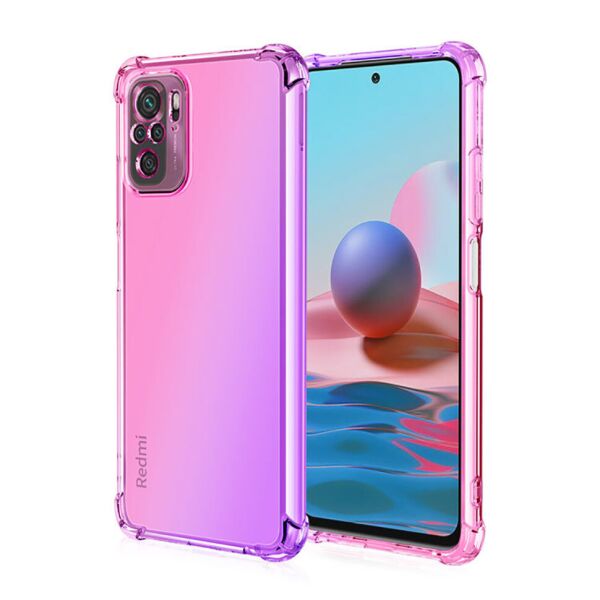 

Чехол Idewei Corner AirBag для Poco F3 Pink / Purple Gradient