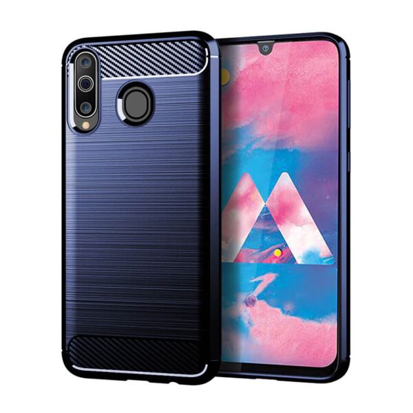 

Чехол Lenuo Carbon Fiber для Samsung Galaxy M30 M305F Navy Blue