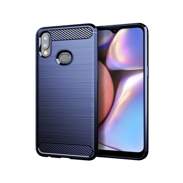 

Чехол Lenuo Carbon Fiber для Samsung Galaxy A10S Navy Blue