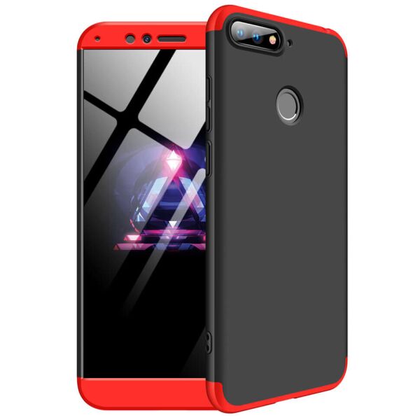 

Пластиковая накладка GKK 360 для Huawei Y6 2018/Y6 Prime 2018 Black / Red