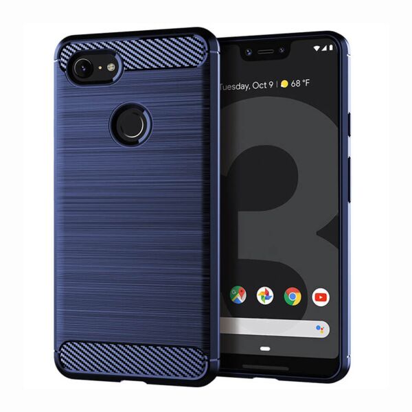 

Чехол Lenuo Carbon Fiber для Google Pixel 3 XL Navy Blue