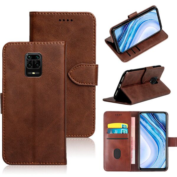 

Чехол-книжка EcoCase Skin Series для Redmi Note 9S/9 Pro/9 Pro Max Brown
