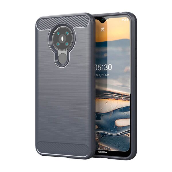 

Чехол Lenuo Carbon Fiber для Nokia 5.3 Gray