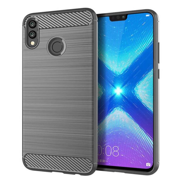 

Чехол Lenuo Carbon Fiber для Honor 8X Max Gray