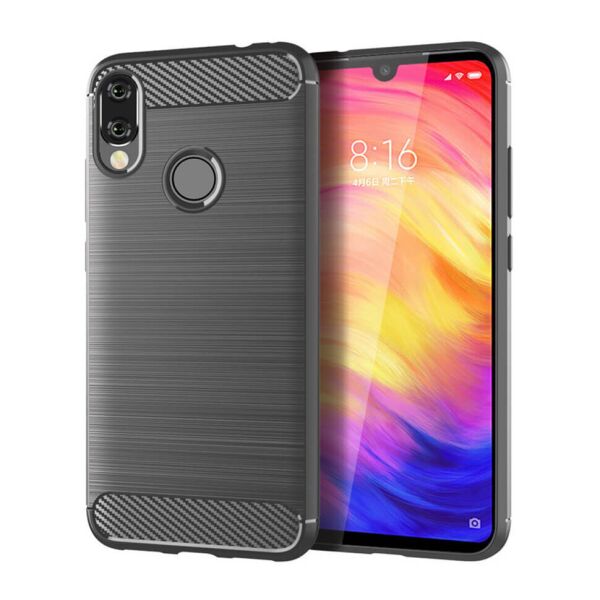 

Чехол Lenuo Carbon Fiber для Huawei Y7 2019 Gray