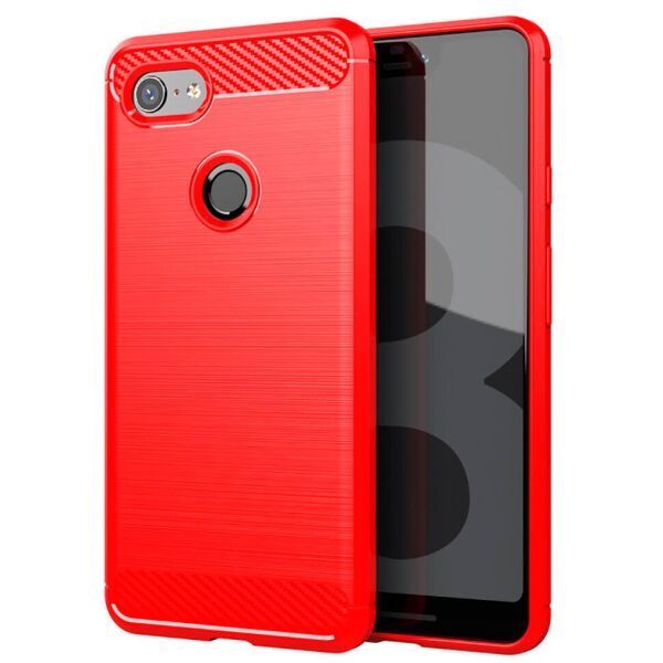 

Чехол Lenuo Carbon Fiber для Google Pixel 3 XL Red